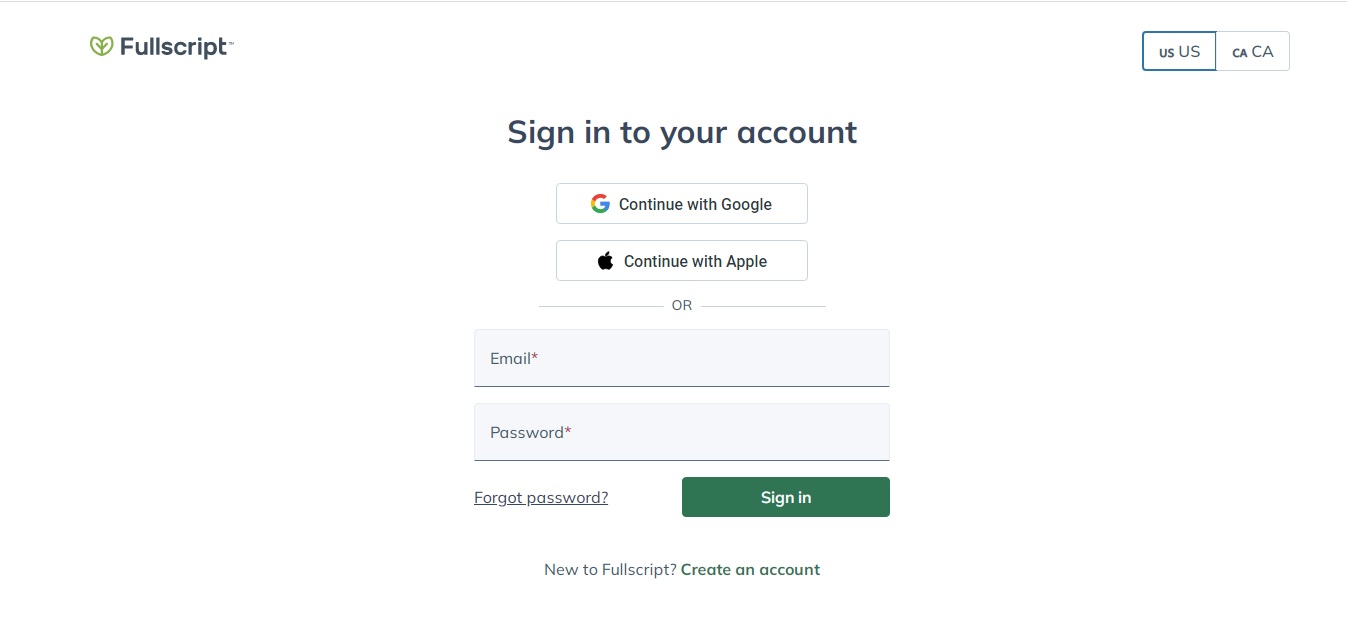 Fullscript Login