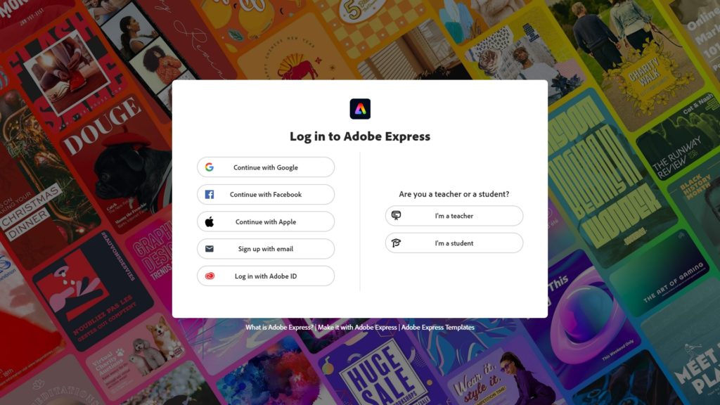 Adobe Express Login