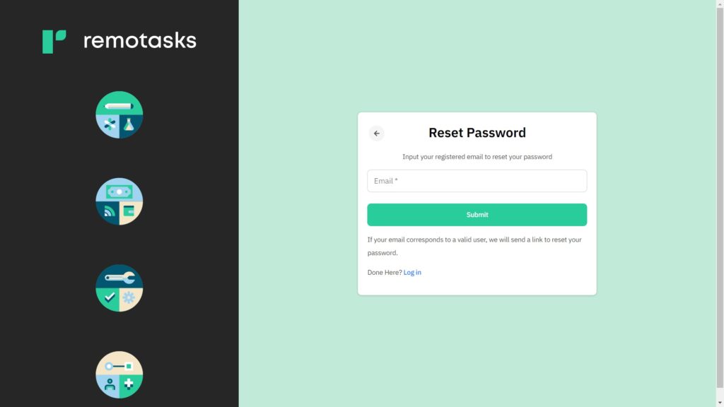 Remotasks Forget Password