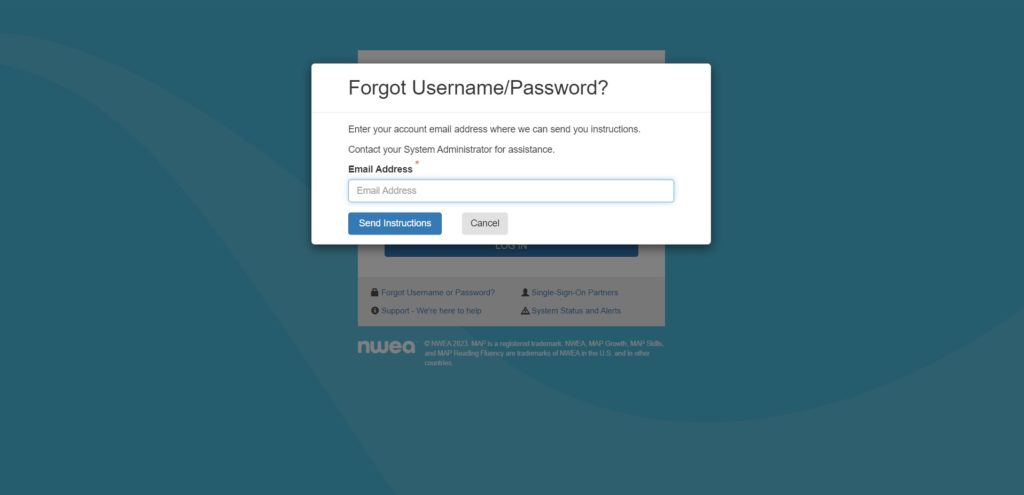 nwea map Forget Password